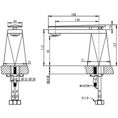 Смеситель для раковины Bravat Diamond F118102C-1-RUS