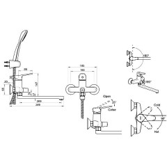 Смеситель универсальный Bravat Eco F6111147C-LB