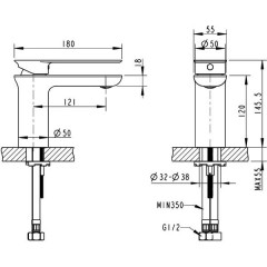 Смеситель для раковины Bravat Gina F165104C-RUS