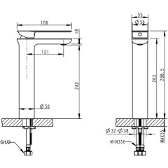 Смеситель для раковины Bravat Gina F165104C-A-RUS