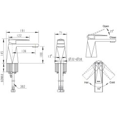 Смеситель для раковины Bravat Iceberg F176110C