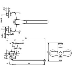 Смеситель универсальный Bravat Line F65299C-1L