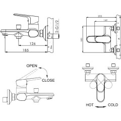 Смеситель для ванны Bravat Pure F6105161C-01