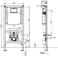 Инсталляция Villeroy & Boch ViConnect 92246100 + унитаз Gustavsberg Hygienic Flush WWC 5G84HR01 с сиденьем