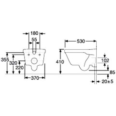 Инсталляция Villeroy & Boch ViConnect 92246100 + унитаз Gustavsberg Hygienic Flush WWC 5G84HR01 с сиденьем