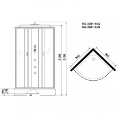 Душевая кабина Niagara Classic NG-3301-14G