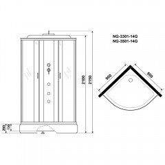 Душевая кабина Niagara Classic NG-3501-14G