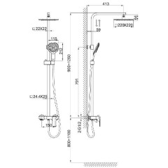 Душевая система D&K DA1433703A01