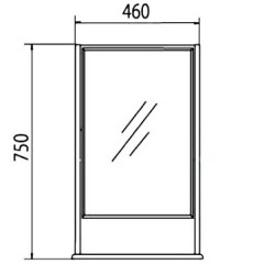 Зеркало-шкаф Акватон Роко 50 L 1A107002RO01L