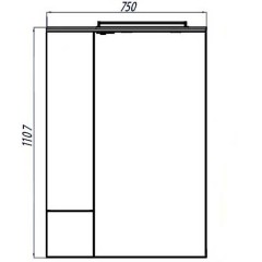 Зеркало шкаф акватон майами 75