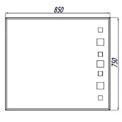 Зеркало Акватон Стамбул 85 1A127502ST010