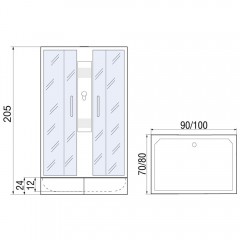 Душевая кабина River Quadro 100/80/24 МТ Б/К