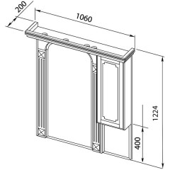 Зеркало-шкаф Aquanet Фредерика 100 белый 00171272