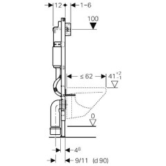 Инсталляция Geberit Duofix 458.124.21.1 + унитаз SSWW NC2038 (NC4455) ReemFree с сиденьем