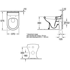 Унитаз приставной Villeroy & Boch Hommage 666310R2