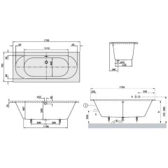 Ванна акриловая Villeroy & Boch O.novo UBA180CAS2V-01