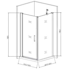 Душевое ограждение BAS Пандора CR100x100