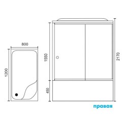 Душевая кабина Royal Bath RB8120BP1-T R