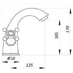 Смеситель для раковины Magliezza Classico 50108-cr