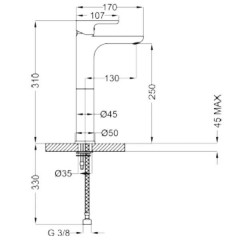 Смеситель для раковины Sturm Mohito ST-MOH-41460-CR