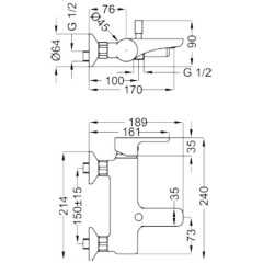 Смеситель для ванны Sturm Mohito ST-MOH-43060-CR