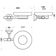 Мыльница настенная Sturm Jacklyn LUX-JAC-CA210-CR