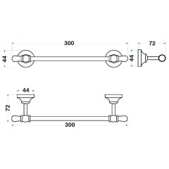 Полотенцедержатель Sturm Jacklyn LUX-JAC-CA810-CR