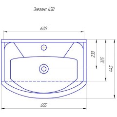 Тумба с раковиной ASB-Woodline Бергамо 65 витраж белый массив ясеня