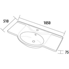 Тумба с раковиной ASB-Woodline Флоренция 105 белый массив ясеня