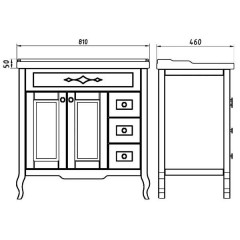 Раковина мебельная ASB-Mebel Илиос 80F