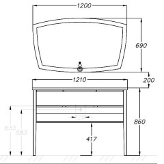 Зеркало Opadiris Smile Риголетто 120