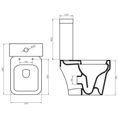 Унитаз BelBagno Janice BB124CP+BB124T+BB124SC