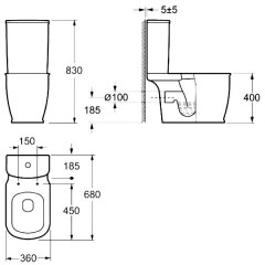 Унитаз BelBagno Prado BB10150CP+BB10150T+BB10150SC