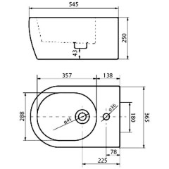 Биде подвесное BelBagno Vitale BB006BH