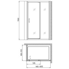 Душевой угол Gemy Sunny Bay S28191A-A90