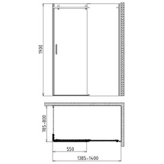 Душевой угол Gemy Modern Gent S25121 R