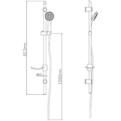 Душевой гарнитур Gllon GL-SA9001CP+R1124+H109