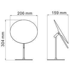 Зеркало настольное WasserKRAFT K-1002