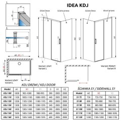 Дверь для душевого уголка Radaway Idea KDJ 100 387040-01-01R