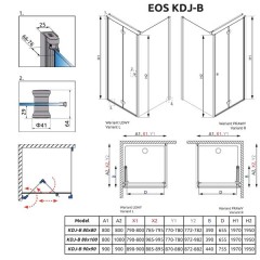 Душевой угол Radaway Eos KDJ-B 80x80 37413-01-01NR