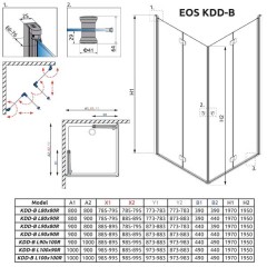 Душевой угол Radaway Eos KDD-B 100x100 37323-01-01N