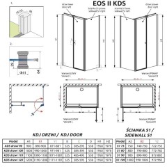 Боковая стенка Radaway Eos II S1 80 3799410-01L