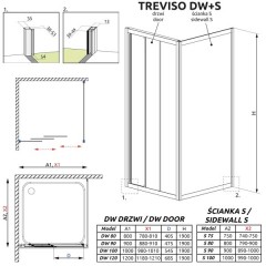 Душевая дверь Radaway Treviso DW 90 32303-01-08N