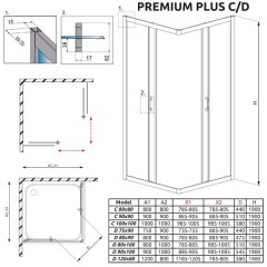 Душевой угол Radaway Premium Plus C 80x80x190 30463-01-01N