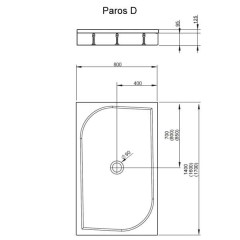 Поддон из литьевого мрамора Radaway Paros D 140x80 MBD8014-03-1