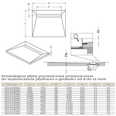 Душевая плита Radaway RadaDrain 5DLA0908A/5R065B