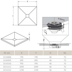 Душевая плита Radaway RadaDrain 5CK1010/5K01