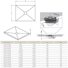 Душевая плита с трапом под укладку плитки radaway 5dk1209 5k01 120 90 прямоугольная