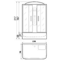 Душевая кабина River Sena 150/70/50 МТ
