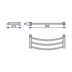 Полка для полотенцесушителя Energy Modus 500